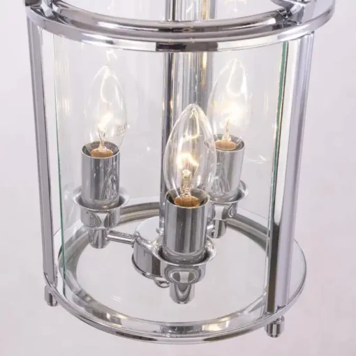 New York pendant lamp, silver, decorative frame, classic 20x37 cm unique