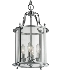 New York pendant lamp silver frame, decorative, New York style 27x48 cm classic