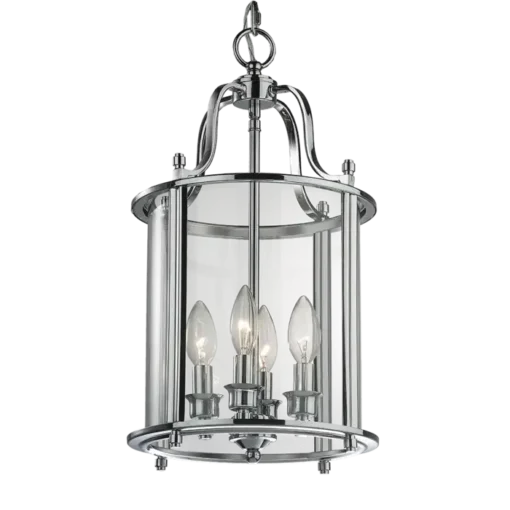 New York pendant lamp silver frame, decorative, New York style 27x48 cm classic