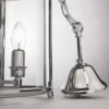 New York pendant lamp silver frame, decorative, New York style 27x48 cm ceiling lamp
