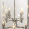New York pendant lamp silver finish, decorative frame, classic look 43x76 cm exclusive
