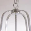 New York pendant lamp silver finish, decorative frame, classic look 43x76 cm unique