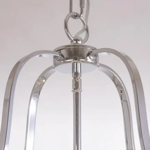 New York pendant lamp silver finish, decorative frame, classic look 43x76 cm unique