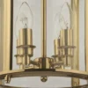New York pendant lamp, gold, metal frame, classic style 27x48 cm decorative