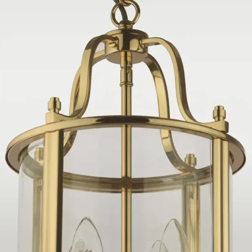 New York pendant lamp, gold metal frame, classic style 27x48 cm New York style