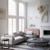 Palermo pendant lamp white and gold, round, glamour style, exclusive