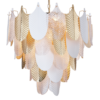 Palermo pendant lamp white and gold, round, glamour style, beautiful