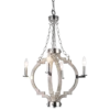 Portland pendant lamp wooden frame, nickel finish, hampton style, beautiful