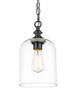 Prague glass pendant lamp, black details, single point, modern, design