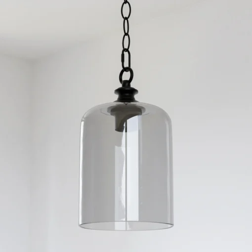 Prague glass pendant lamp, black details, single point, modern, beautiful