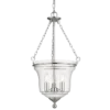 Prague glass pendant lamp, silver details, classic style, beautiful