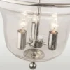 Prague glass pendant lamp, silver details, classic style, unique
