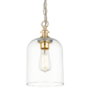 Prague glass pendant lamp, gold details, modern style, design