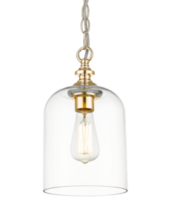 Prague glass pendant lamp, gold details, modern style, design