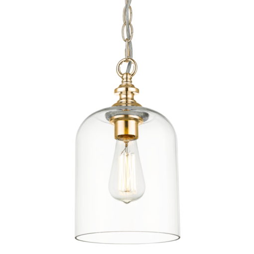 Prague glass pendant lamp, gold details, modern style, design