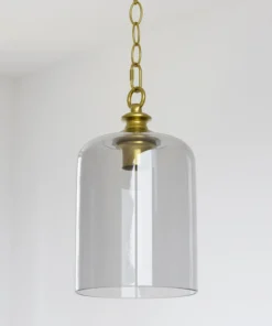 Prague glass pendant lamp, gold details, modern style, beautiful