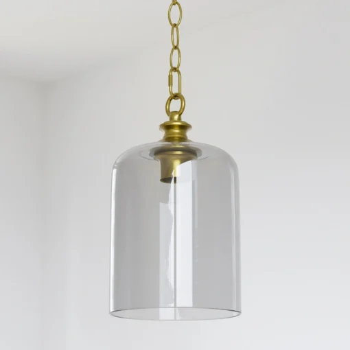 Prague glass pendant lamp, gold details, modern style, beautiful
