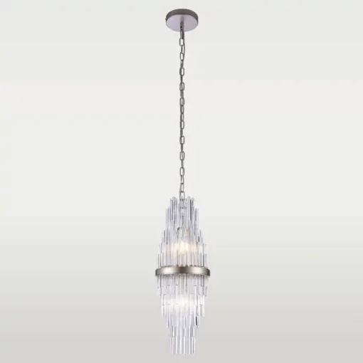 Reykjavik pendant lamp glass icicles, champagne finish, glamour style 20 cm exclusive