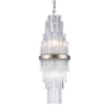 Reykjavik pendant lamp glass icicles, champagne finish, glamour style 20 cm beautiful