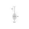Reykjavik pendant lamp glass icicles, champagne finish, glamour style 20 cm dimensions