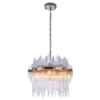 Reykjavik pendant lamp glass icicles, champagne finish, glamour style, decorative