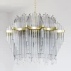 Reykjavik pendant lamp glass icicles, champagne finish, glamour style, unique
