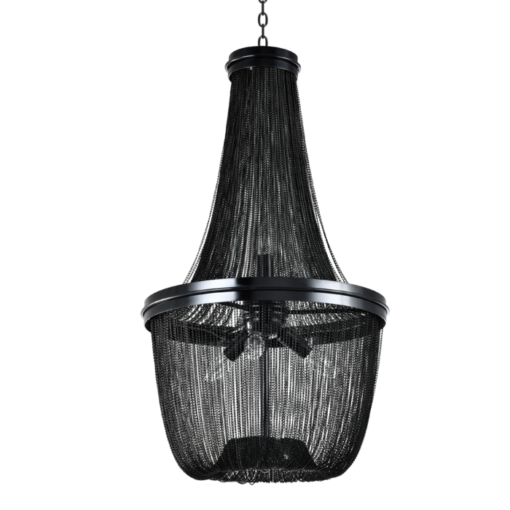 Roma pendant lamp black, chain lampshade, vintage style, beautiful