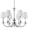 Siena pendant lamp with lampshades, silver finish, classic, beautiful