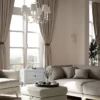 Siena pendant lamp with lampshades, silver finish, classic, unique