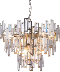 St. Petersburg pendant lamp champagne frame with crystals, refined, beautiful