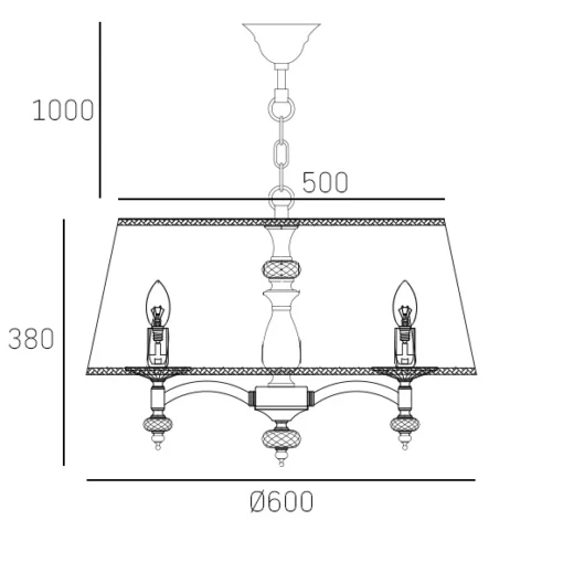 Verona round pendant lamp, crystal details, white lampshade, glamour style, dimensions