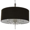 Washington round pendant lamp, nickel finish, black lampshade, classic style, beautiful