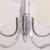 Washington pendant lamp in the shape of a Moroccan clover, nickel-plated, white lampshade, exclusive