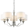 Washington pendant lamp in the shape of a Moroccan clover, nickel-plated, white lampshade, beautiful