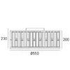 PLAFON Kyiv champagne frame, crystal, glamour, dimensions