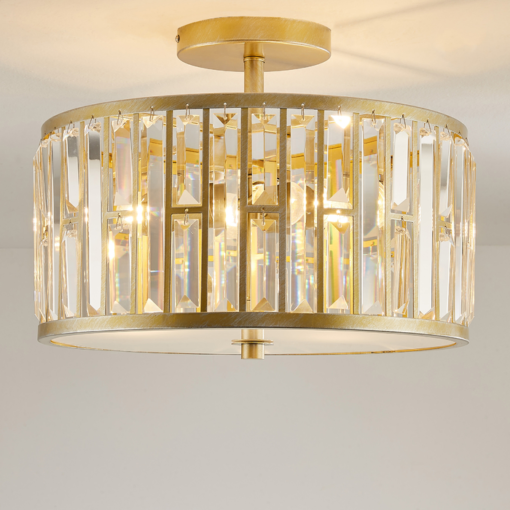 PLAFON Kyiv champagne finish, crystal, glamour style, unique