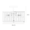 PLAFON Kyiv champagne finish, crystal, glamour style, dimensions