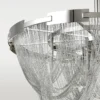 PLAFON Roma metal, silver finish, elegant design, glamour