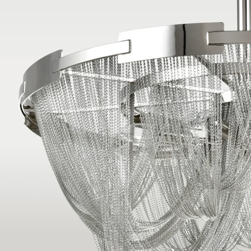 PLAFON Roma metal, silver finish, elegant design, glamour