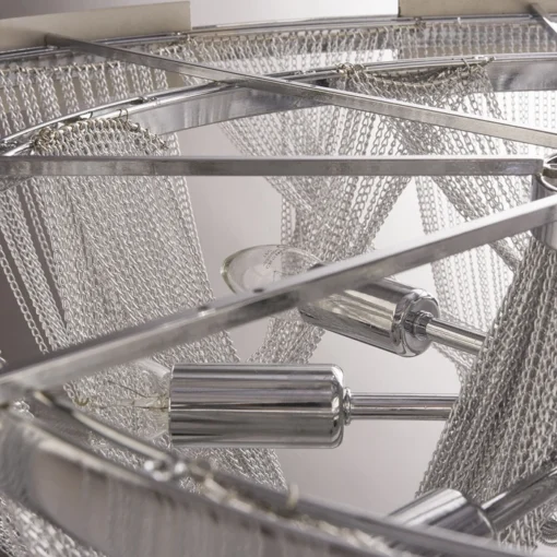 PLAFON Roma metal, silver finish, elegant design, unique