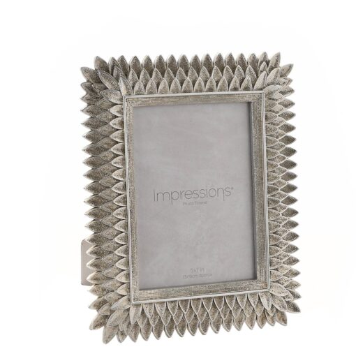 PHOTO FRAME silver decorative leafy frame, elegant