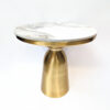 HELP TABLE gold base, round marble top, beautiful