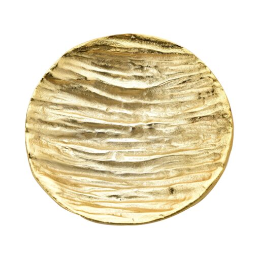 TACA gold, metal, round, textured pattern, elegant