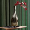 ERNA decorative vase in dolomite, gold, glamour style