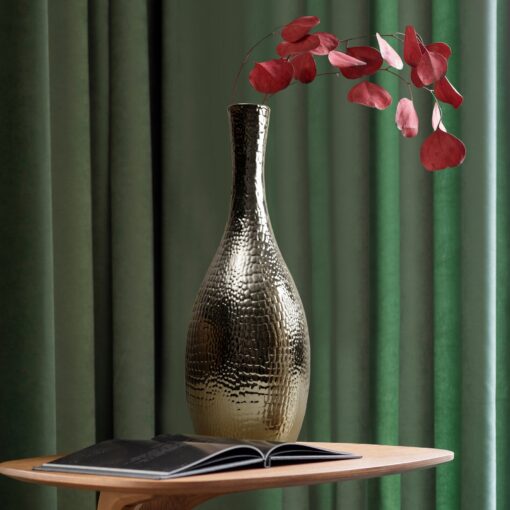 ERNA decorative vase in dolomite, gold, glamour style