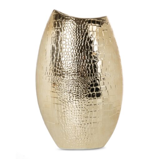 ERNA decorative vase in dolomite, gold, glamour style, exclusive