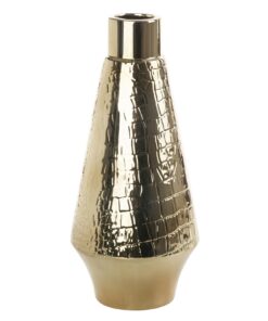 ERNA decorative vase gold, made of dolomite, round, glamour style, durable