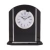 STANDING MANTEL CLOCK in piano wood and glass, black, beautiful