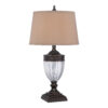 Dennison brown table lamp, dark beige lampshade, elegant, classic style