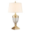 Dennison table lamp brushed brass, cream lampshade, elegant, classic style